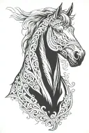 horse head tattoo tattoo design idea