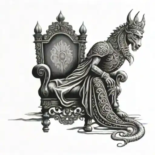 Persia two thrones tattoo design idea