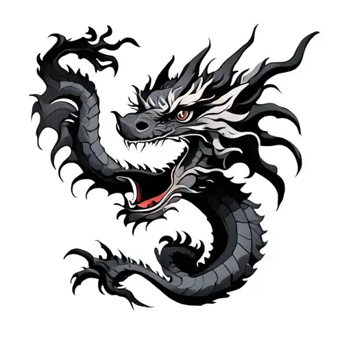 laos dragon tattoo design idea