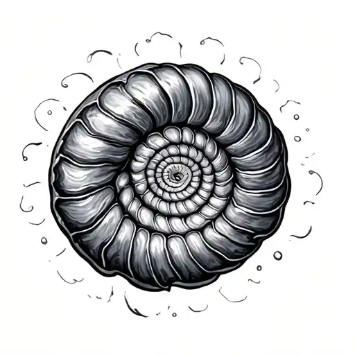 Ammonite tattoo design idea