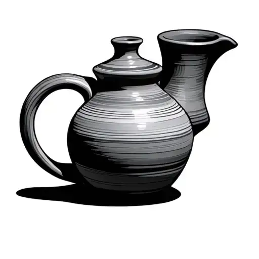 pottery tattoo design idea