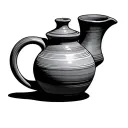 pottery tattoo design idea