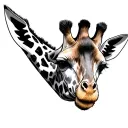 Giraffe tattoo design idea