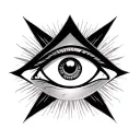 3rd Eye, triangle shape tattoo design idea