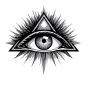 3rd Eye, triangle shape tattoo design idea