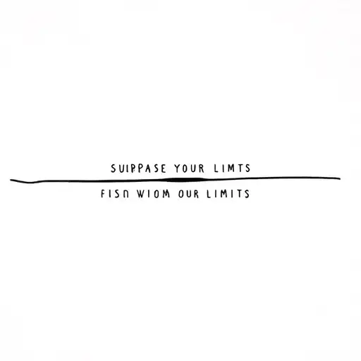 surpass your limits tattoo design idea
