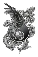 usmc tattoo design idea