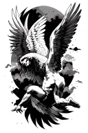 Icarus falling tattoo design idea