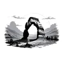 Delicate Arch tattoo design idea
