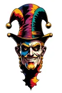 jester hat tattoo design idea