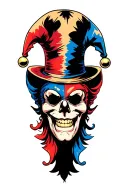 jester hat tattoo design idea