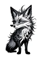 nine tailed fox tattoo design idea