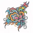 Rainbow tattoo design idea