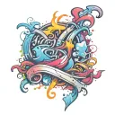 Rainbow tattoo design idea