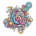 Rainbow tattoo design idea