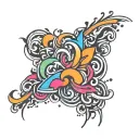 Rainbow tattoo design idea