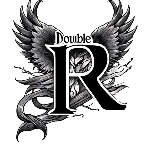 Double R tattoo design idea