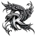 Double R tattoo design idea