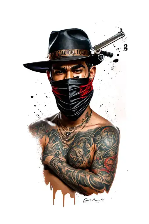 ghetto bandit's tattoo design idea