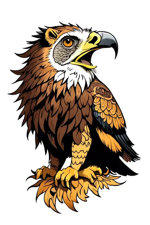 full arm tattoos eagle lion with owl tattoo design idea