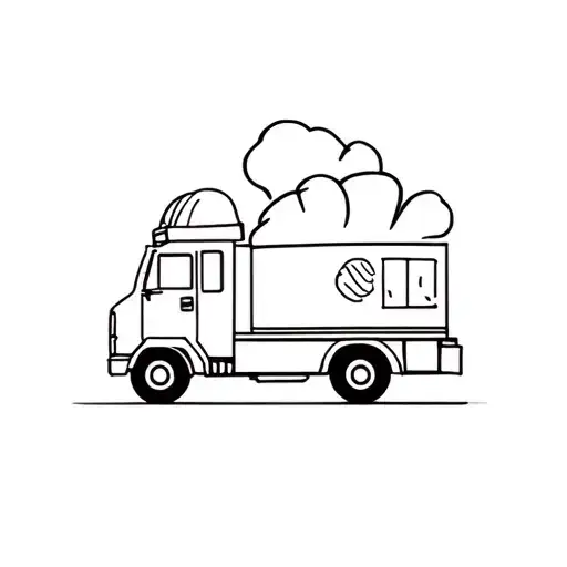 Bread delivery, truck driving tattoo design idea