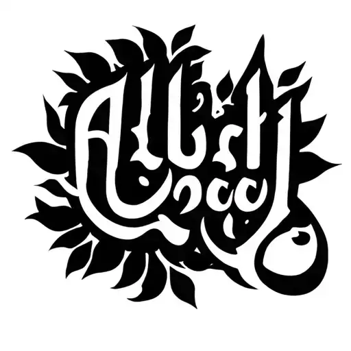 Buddha, jesus, allah simple text tattoo design idea