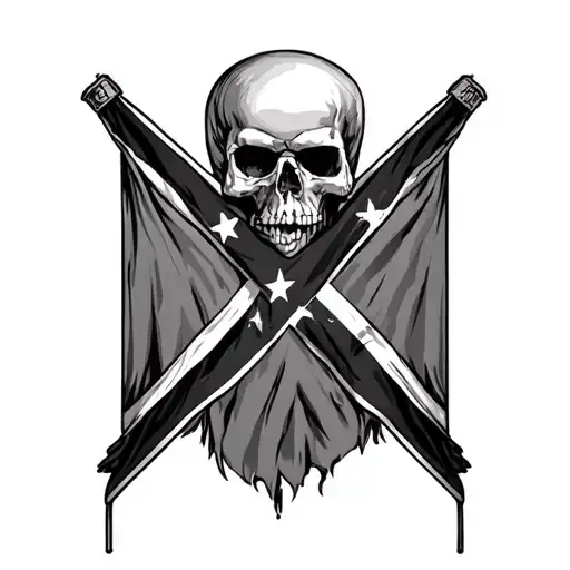 Rebel Flag tattoo design idea