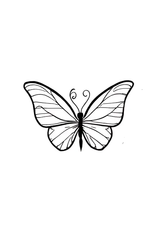 Semicolon butterfly tattoo design idea