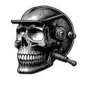 skull welding mask tattoo design idea