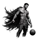 man in the arena tattoo design idea