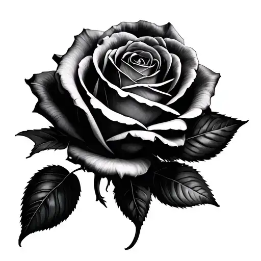 rose growing with Sophia  tattoo design idea