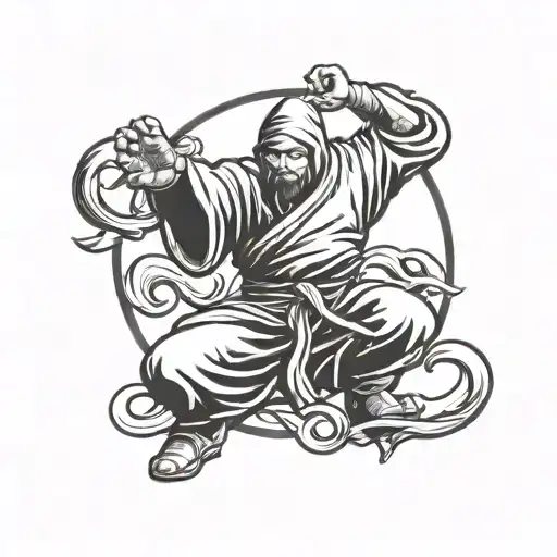 wutang clan logo shaolin style design tattoo design idea
