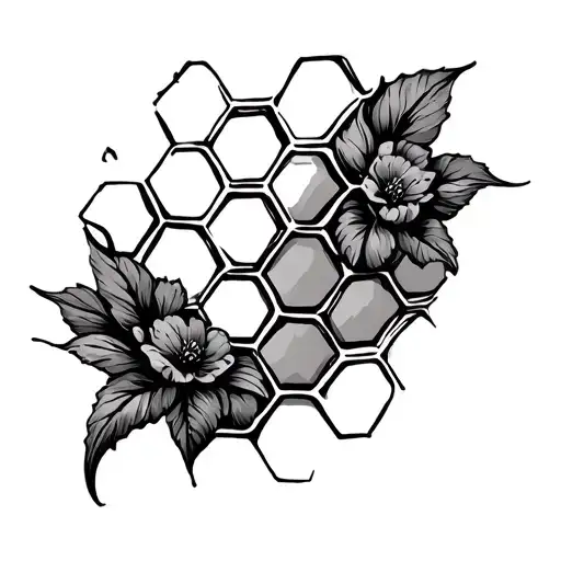 Honeycomb tattoo design idea