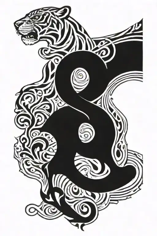 Pectoral Tiger Inspired tattoo design idea