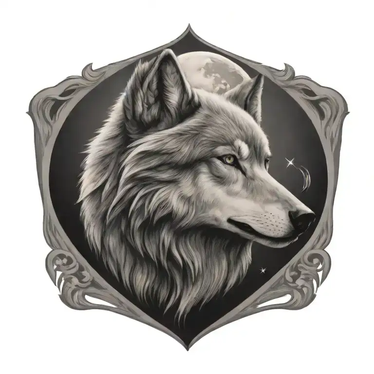 wolf tattoo design idea