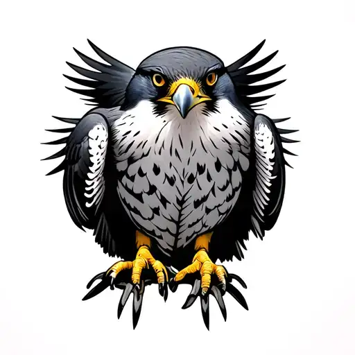 Peregrine Falcon tattoo design idea