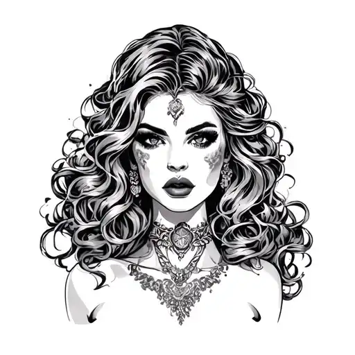 Prostitute tattoo design idea