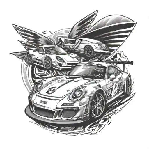GT3 Racing club tattoo design idea