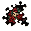 Jigsaw Puzzle piece tattoo design idea
