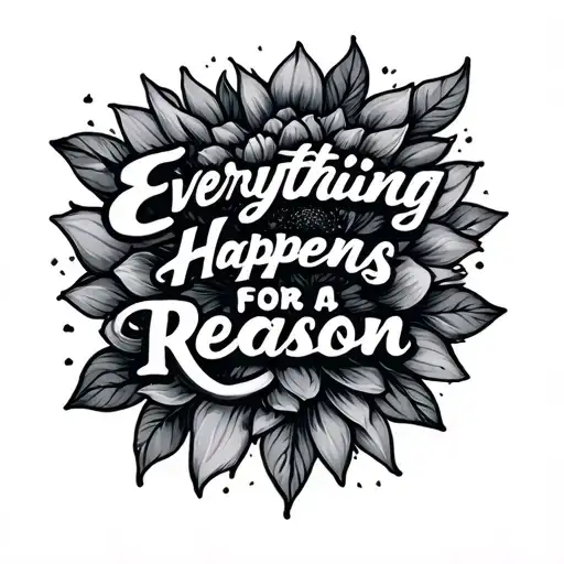 everything happens for a reason tattoo design idea