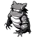 Naruto and toad tattoo design idea