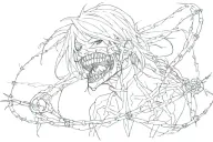 Barbed wire and Tokyo Ghoul anime style tattoo tattoo design idea