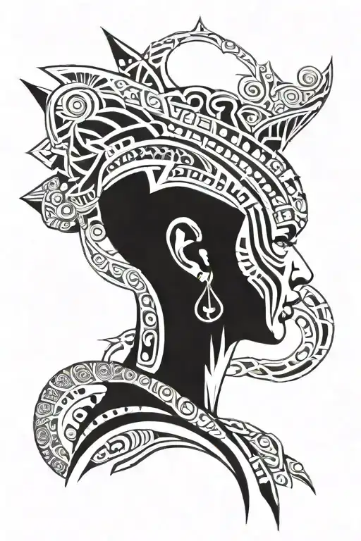 boy looking tattoo design idea