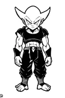 kid buu tattoo design idea