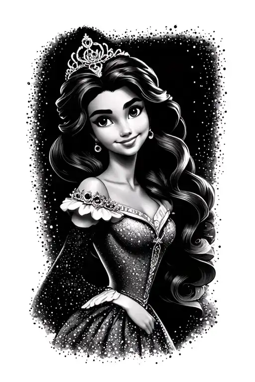 Disney princess tattoo design idea