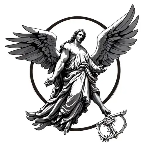 Saint Micheal tattoo design idea