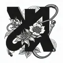 A bouquet of coffee bean flowers wrapped in a stethoscope with the number 8 hidden in the design tattoo design idea