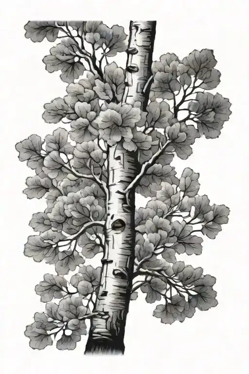 Aspen Tree tattoo design idea