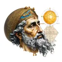 Sleep token song Euclid and Damocles combined together tattoo design idea