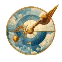 Sleep token song Euclid and Damocles combined together tattoo design idea